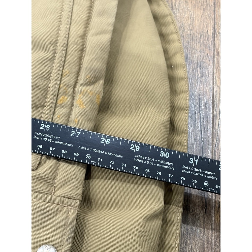 Carhartt V27 DKH Quilted Vest XL Khaki Ribbed Collar Full Zip Canvas Workwear - Picture 7 of 11